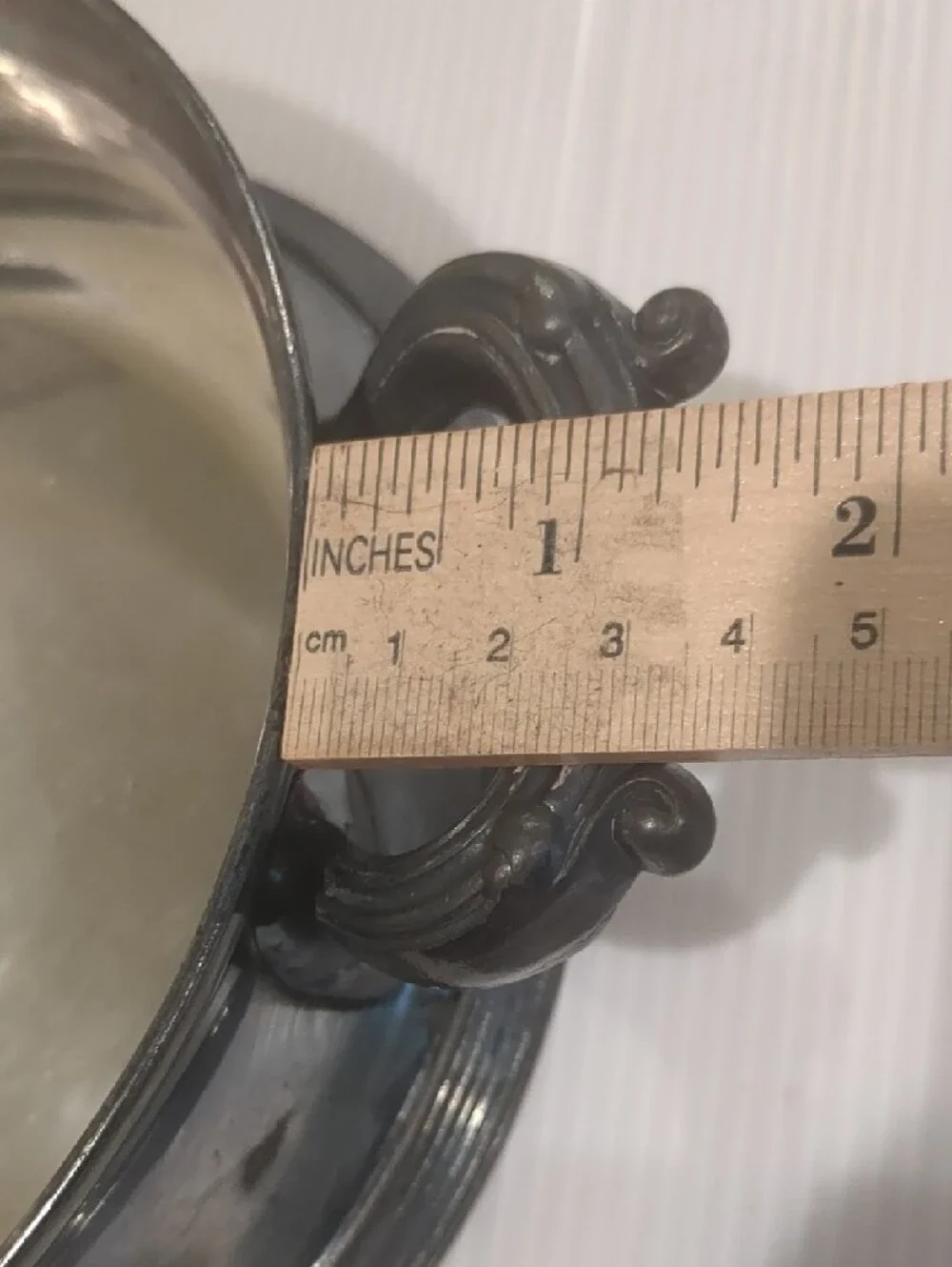 Antique Silver Double-Handled Serving Bowl